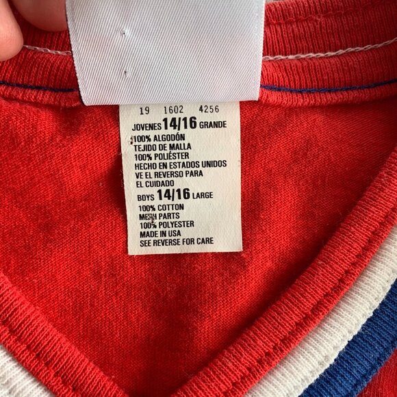 New York Rangers Vintage Jersey V-Neck Short Sleeve Shirt - Picture 9 of 15